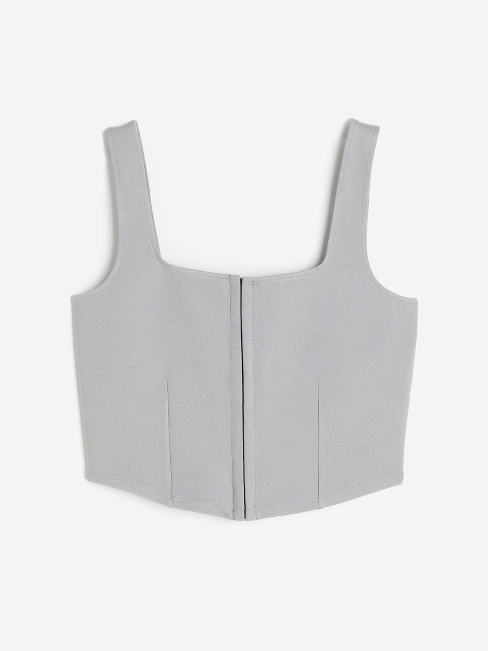 h&m corset style crop top